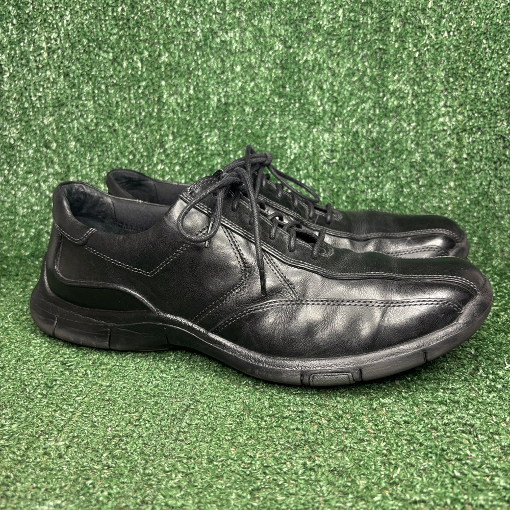 Clarks Privo 78813 Leather Lace Up Casual Comfort Walking Shoes Black Mens 12M